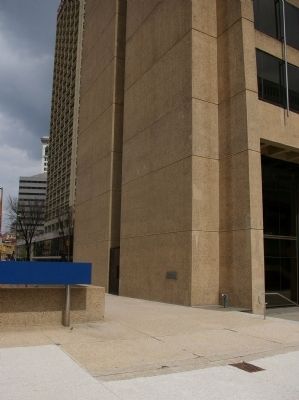 Marker location, on the PNC building. Click for full size. Marker location, on the PNC building image. Click for full size.