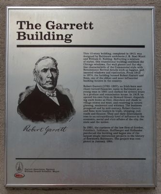The Garrett Building Marker image. Click for full size.