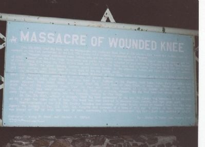 Massacre of Wounded Knee Marker - prior version image. Click for full size.