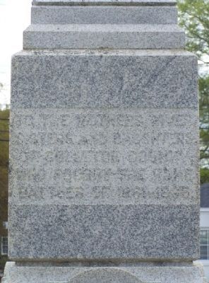 Confederate Monument Marker's rear face image. Click for full size.