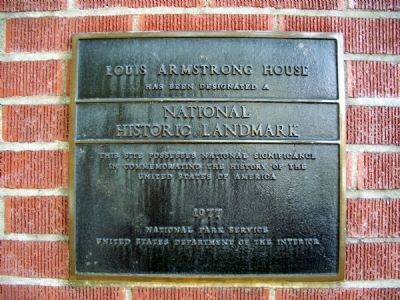 Louis "Pops" Armstrong House marker image. Click for full size.