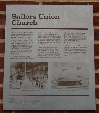 Sailors Union Church Marker image. Click for full size.