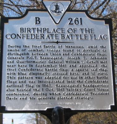 Birthplace of the Confederate Battle Flag Marker image. Click for full size.