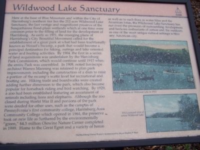 Wildwood Lake Sanctuary Marker image. Click for full size.