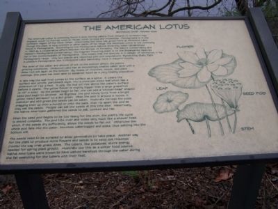One of many interpretative markers throughout the park. image. Click for full size.