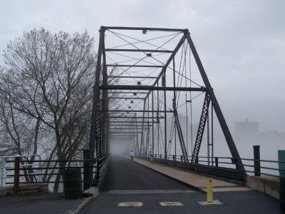 Bridge is open to pedestrians and bikes only. image. Click for full size.