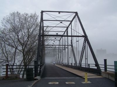 Bridge is open to pedestrians and bikes only. image. Click for full size.