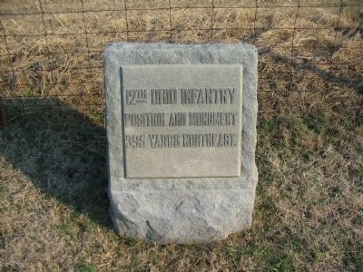A "Pointer" Marker for the 12th Ohio Monument Stands on Branch Avenue. Click for full size. A "Pointer" Marker for the 12th Ohio Monument Stands on Branch Avenue image. Click for full size.