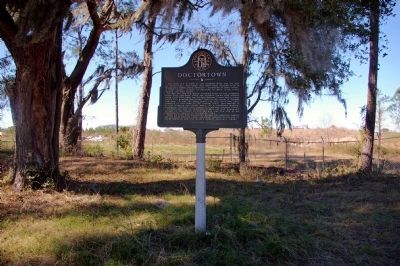 Doctortown Marker in 2008 with Rayonier Mill in distance image. Click for full size.