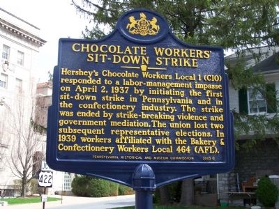 Chocolate Workers' Sit-Down Strike Marker image. Click for full size.