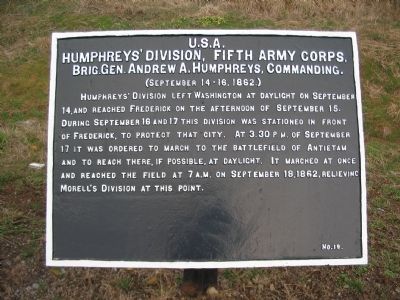 Humphreys' Division Tablet. Click for full size. Humphreys' Division Tablet image. Click for full size.