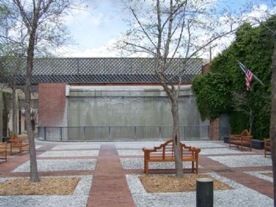 Downtown Plaza, with featured Memorial Waterfalls. Click for full size. Downtown Plaza, with featured Memorial Waterfalls image. Click for full size.