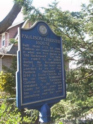 Paulison – Christie House Marker image. Click for full size.