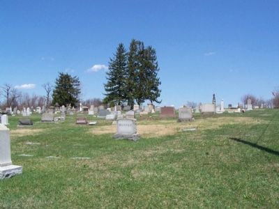 Marker is at entrance to Baldwin Cemetery. Click for full size. Marker is at entrance to Baldwin Cemetery image. Click for full size.