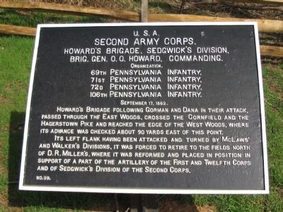 Howard's Brigade Tablet image. Click for full size.