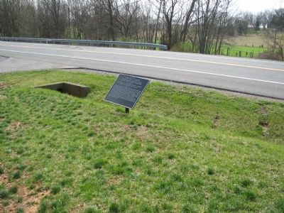 Ransom's Brigade Tablet next to the Hagerstown Pike Bypass image. Click for full size.