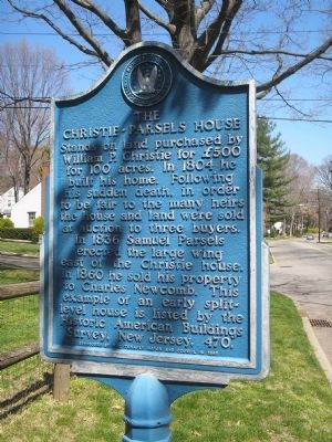 The Christie-Parsels House Marker image. Click for full size.