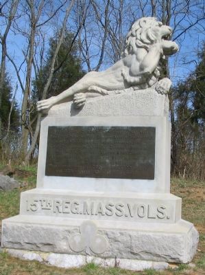 15th Massachusetts Volunteer Infantry Monument. Click for full size. 15th Massachusetts Volunteer Infantry Monument image. Click for full size.