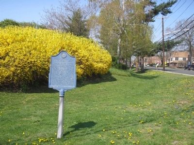 Marker at Teaneck Road & Cedar Lane. Click for full size. Marker at Teaneck Road & Cedar Lane image. Click for full size.