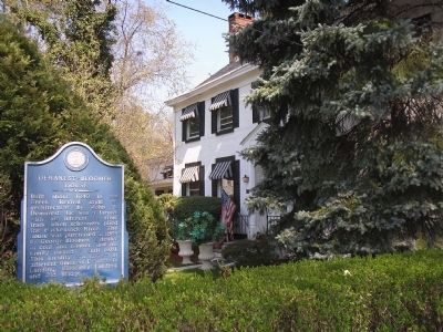 Demarest-Bloomer House and Marker on River Edge Ave image. Click for full size.