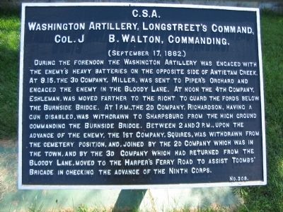 Washington Artillery Tablet for September 17 image. Click for full size.