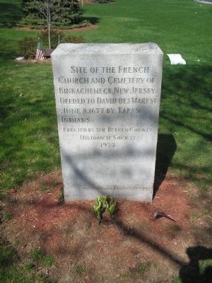 French Church and Cemetery Marker. Click for full size. French Church and Cemetery Marker image. Click for full size.