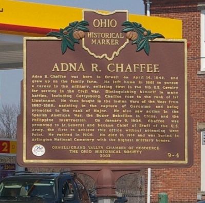 Adna R. Chaffee Marker image. Click for full size.