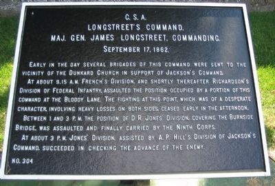 Longstreet's Command, September 17 Tablet. Click for full size. Longstreet's Command, September 17 Tablet image. Click for full size.