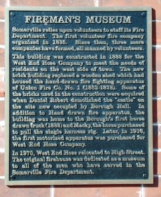 Fireman's Museum Marker image. Click for full size.