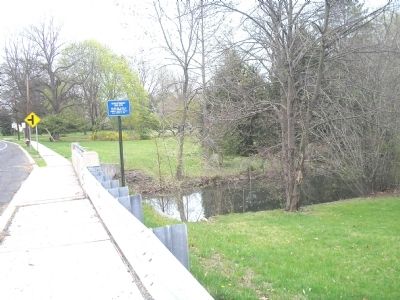 Marker on Five Mile Run image. Click for full size.