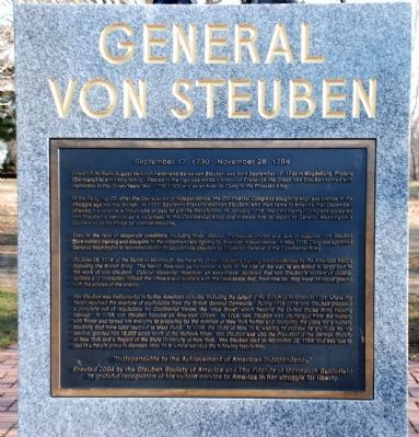 General von Steuben Marker image. Click for full size.