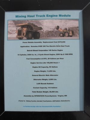 Mining Haul Truck Engine Module Marker. Click for full size. Mining Haul Truck Engine Module Marker image. Click for full size.