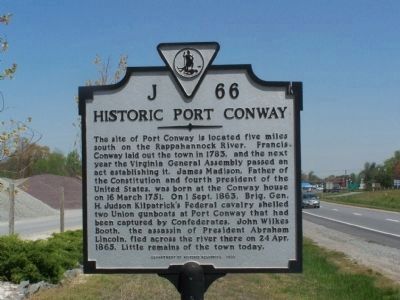 Historic Port Conway Marker image. Click for full size.