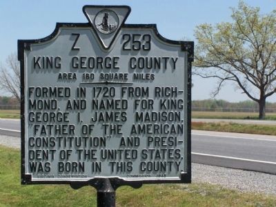 King George County Marker. Click for full size. King George County Marker image. Click for full size.