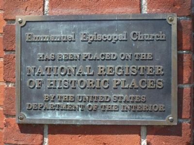 Emmanuel Episcopal Church Marker image. Click for full size.