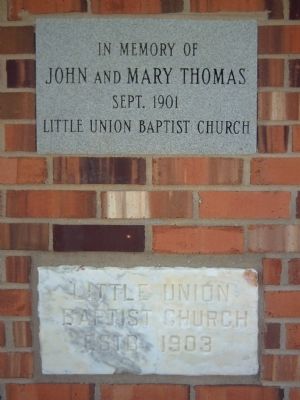 Little Union Baptist Church Marker image. Click for full size.