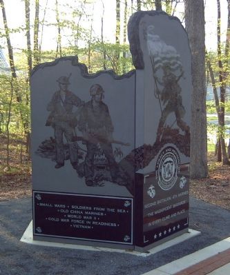 Second Battalion, 4th Marines Marker </b>(left side) image. Click for full size.