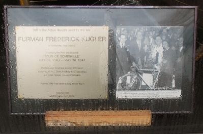Furman Frederick Kugler Marker. Click for full size. Furman Frederick Kugler Marker image. Click for full size.