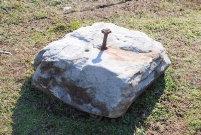 One of the original "sleepers" with an iron spike used in the original 1830's construction. Click for full size. One of the original "sleepers" with an iron spike used in the original 1830's construction image. Click for full size.