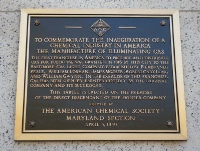 To Commemorate the Inauguration of a Chemical Industry in America Marker image. Click for full size.