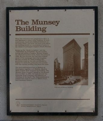 The Munsey Building Marker image. Click for full size.
