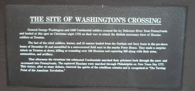 The Site of Washington�s Crossing Marker image. Click for full size.