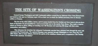 The Site of Washingtons Crossing Marker image. Click for full size.