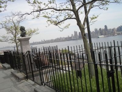 Marker in Weehawken, NJ. Click for full size. Marker in Weehawken, NJ image. Click for full size.