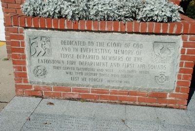 Lost fire department and first aid squad member memorial image. Click for full size.