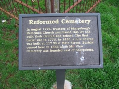 Reformed Cemetery Marker image. Click for full size.