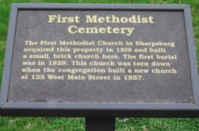 First Methodist Cemetery Marker. Click for full size. First Methodist Cemetery Marker image. Click for full size.