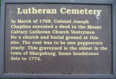 Lutheran Cemetery Marker image. Click for full size.