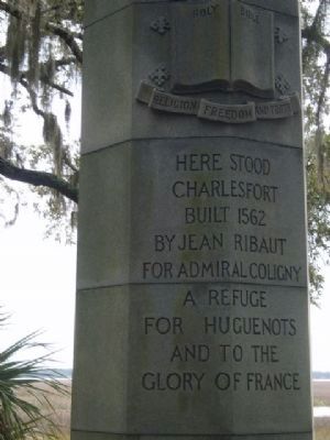Jean Ribault Monument Marker image. Click for full size.