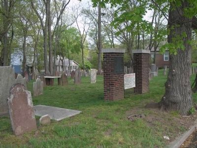 Marker at Cemetery Gates. Click for full size. Marker at Cemetery Gates image. Click for full size.